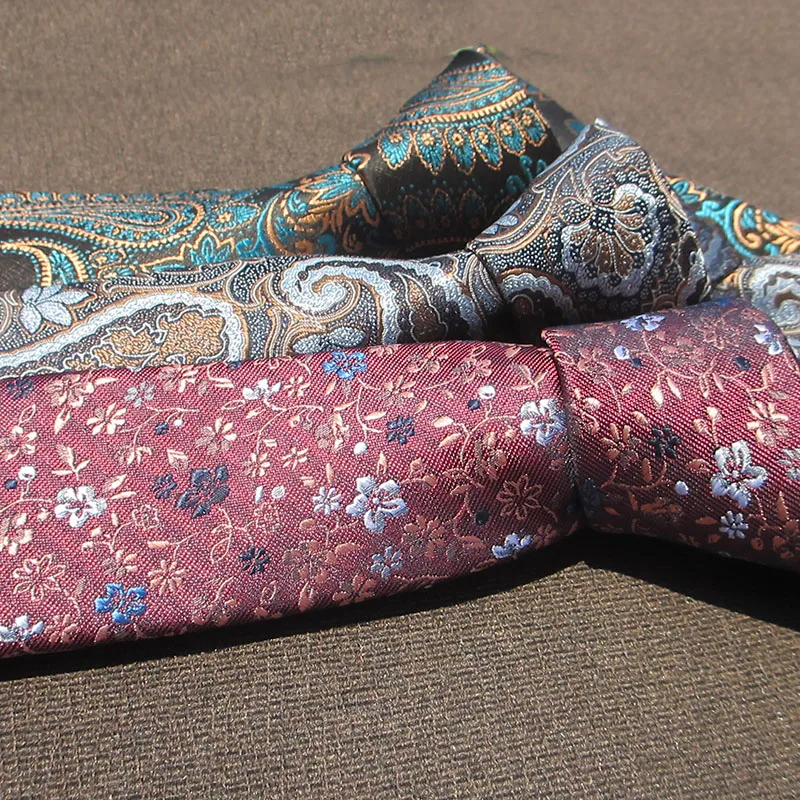 

Высококачественный мужской жаккардовый галстук с цветочным принтом 7 см, аксессуары для галстука, повседневная одежда, рубашка, костюм, галстук, подарки для свадебной вечеринки, галстук на шею