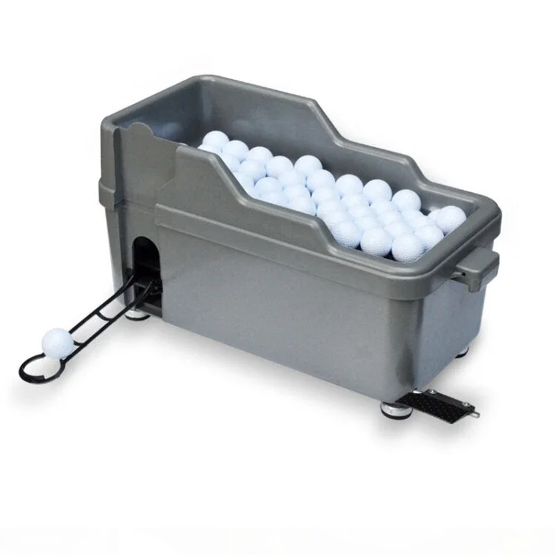 Golf semi-automatic serve machine Ball delivery machine Ball dispenser Service box, club frame, server, foot on practice field