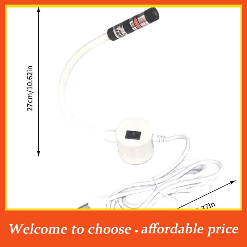 

。 Новая USB-лампа для позиционирования с красным лазером, инфракрасная рабочая лампа для резки с магнитным основанием, DC5V, аксессуары для швейных машин (линейные/крестовые)