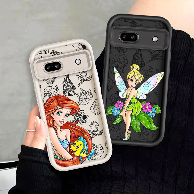 

Disney Princess Cute Cartoon For Google Pixel 9 8A 8 7 7A Pro XL 5G Eye Ladder Phone Case Soft TPU Shockproof Cover Soft
