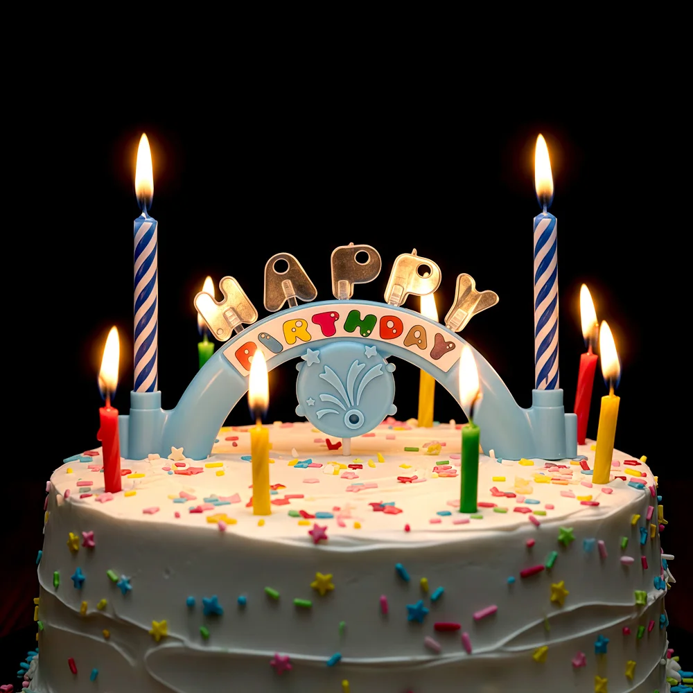 

Arch Bridge Birthday Candles with Music and Light – Cake Top Decoration for Birthday Parties & Celebrations