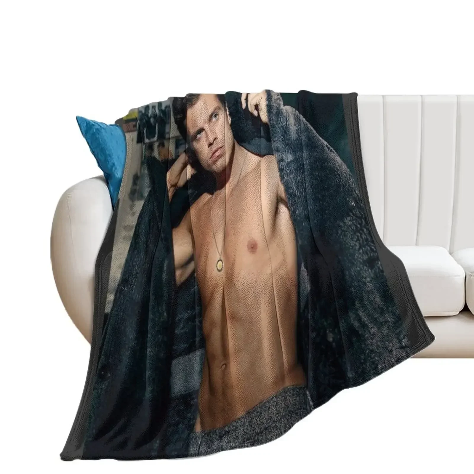 

Sebastian Stan Throw Blanket Soft For Baby Sleeping Bag Large Blankets