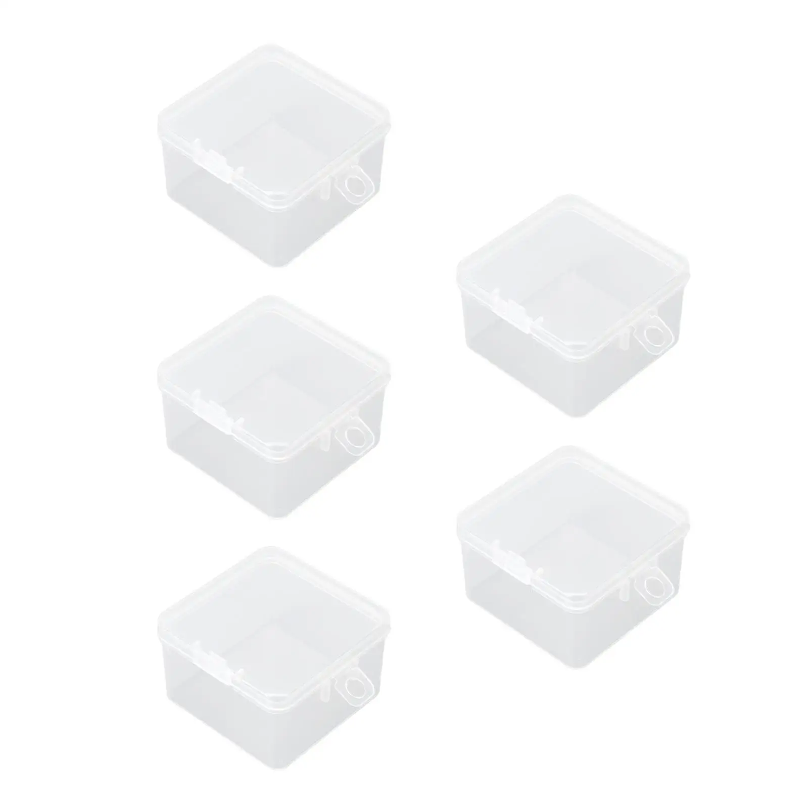 Compact Transparent Storage Box with Press-On Lid for necklaces - Small Clear Container ideal for cabinets