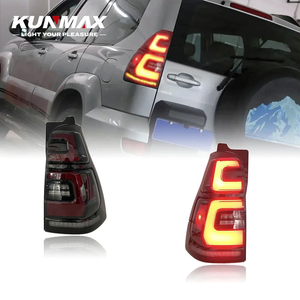 

Pair Of Car Tail Light Assembly For Toyota 4 runner 2003-09 LED Brake Flowing Water Flicker Tail Lamps Plug and Play Taillights
