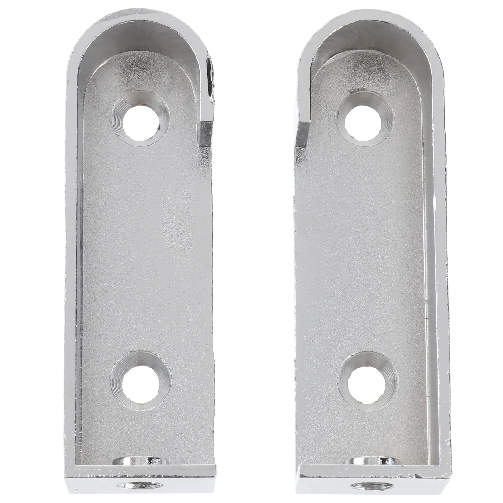 

2Pcs Silver Closet Rod End Supports Cast Metal Furniture Hardware Wardrobe Tube Support Bracket Clothes Hanging Rod Holder