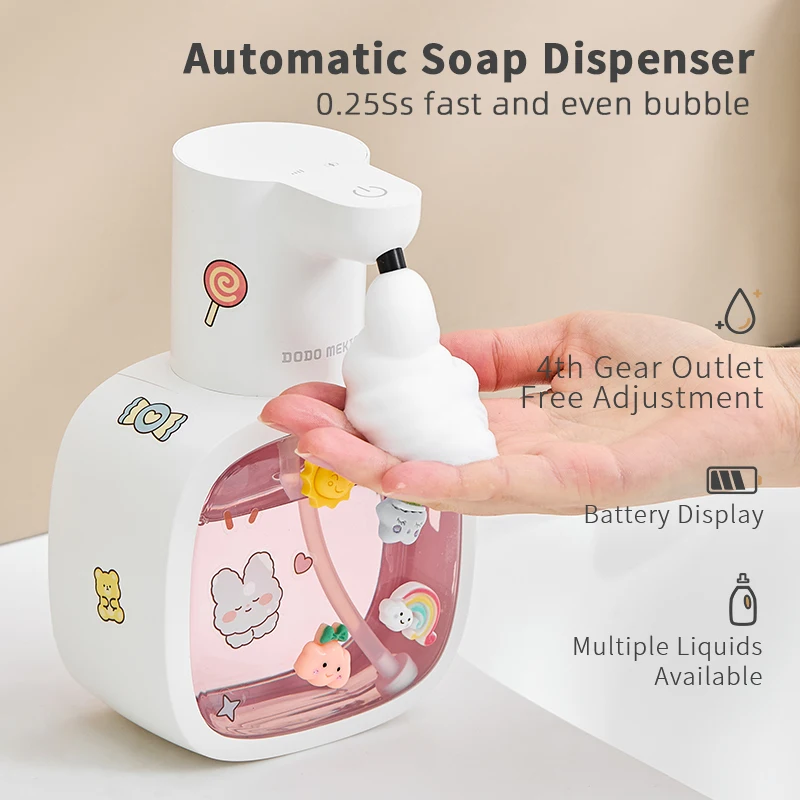 New Wall Mounted Automatic Soap Dispenser Foam Smart Hand Washing Machine 500ml Liquid Rechargeable Bathroom Induction Sensor