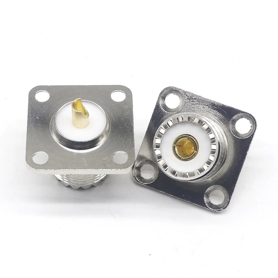 50 ohm RF connector UHF-KF flange square plate connector M-KF socket SL16 female RF connector