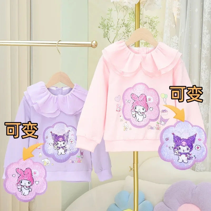 

Spring Autumn Kawaii Sanrio Kuromi Anime Long Sleeve Shirt Clothing Cute Cartoon My Melody Hoodie Fashion Gifts for Kids