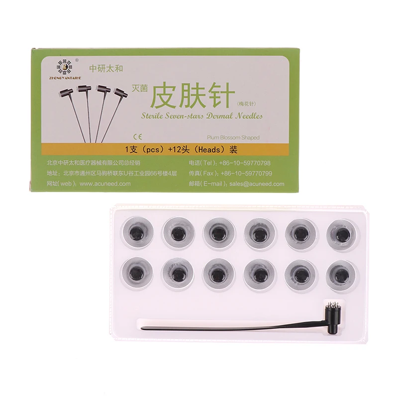 Traditional Chinese Med Double/Single Head Plum Blossom Needle Blood Cupping Needle Acupuncture Treatment