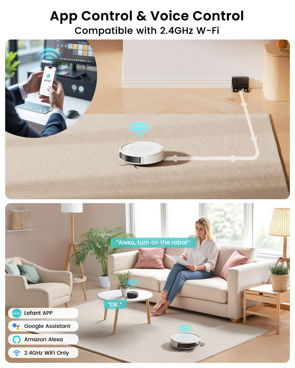 LEFANT M310 Ultra Robot Vacuum Cleaner with TOF LiDAR Navigation