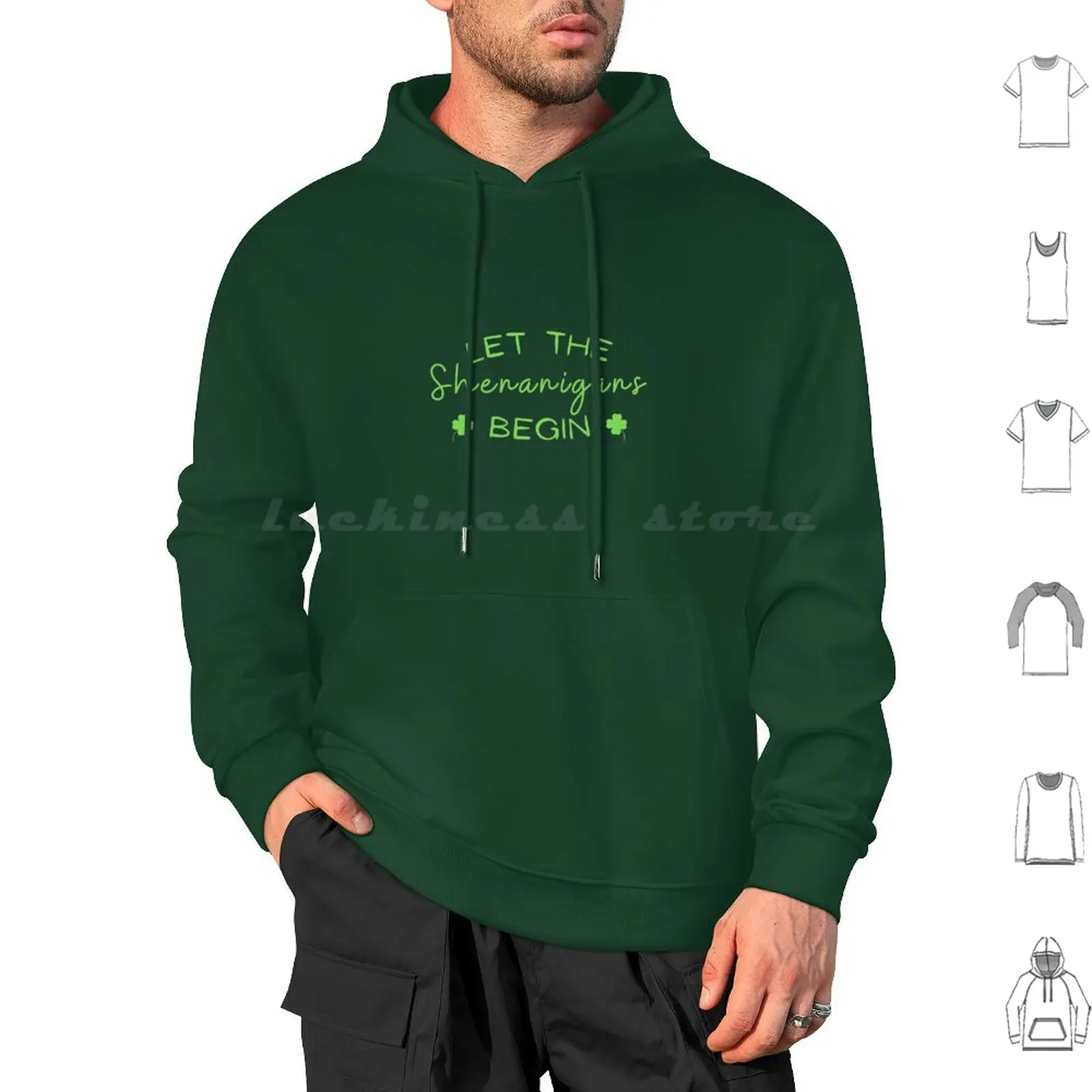 

Day Let The Shenanigans Begin Hoodie cotton Long Sleeve St Patty S Day Day Day Women Day Men Shamrock Vintage Day Green