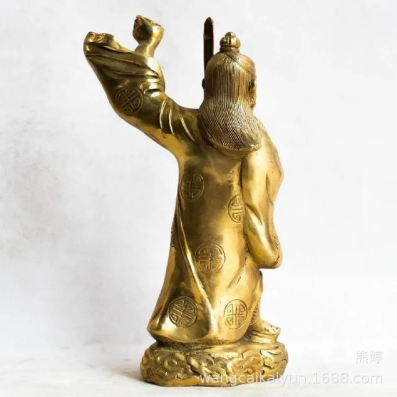 Large pure copper statue of Zhang Tianshi, Zhang Daoling bronze statue for home and office decoration
