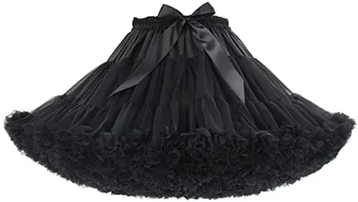 Spring Fashion Womens 3-Layered Pleated Tulle Petticoat Tutu Puffy Party Cosplay Skirt