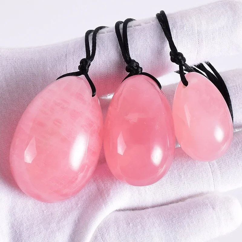 Reines natürliches Quarz-Yoni-Ei-Set, Kegel-Übungskugeln, Vaginalkugeln, Muskel-Jade-Eier, Massageball, vaginale Straffung