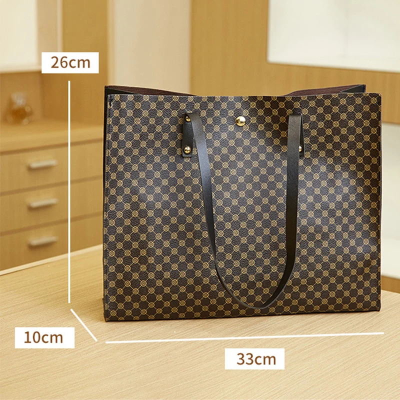 Light Luxury Fashion Large Capacity Messenger Shoulder Bag Women's PU Leather Handbag For Commuting Casual Versatile Tote Bag