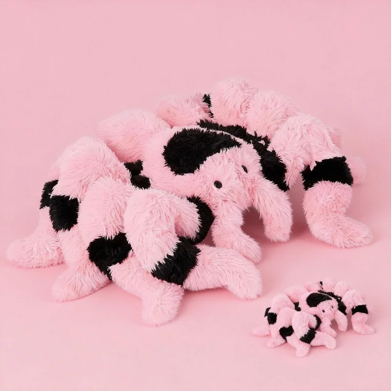 

Cute Tarantula Stuffed Plush Toy Anime Wolf Spider Animal Soft Doll Large Pillow Toys Kids Adults Gift For Home Decoration