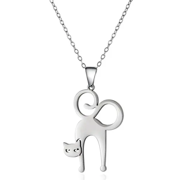 Kreative schwarze Katze Kristall Mond Anhänger Halskette für Frauen süße Kätzchen Mondstein Halsband Paar Y2K Schmuck Geburtstag Party Geschenk
