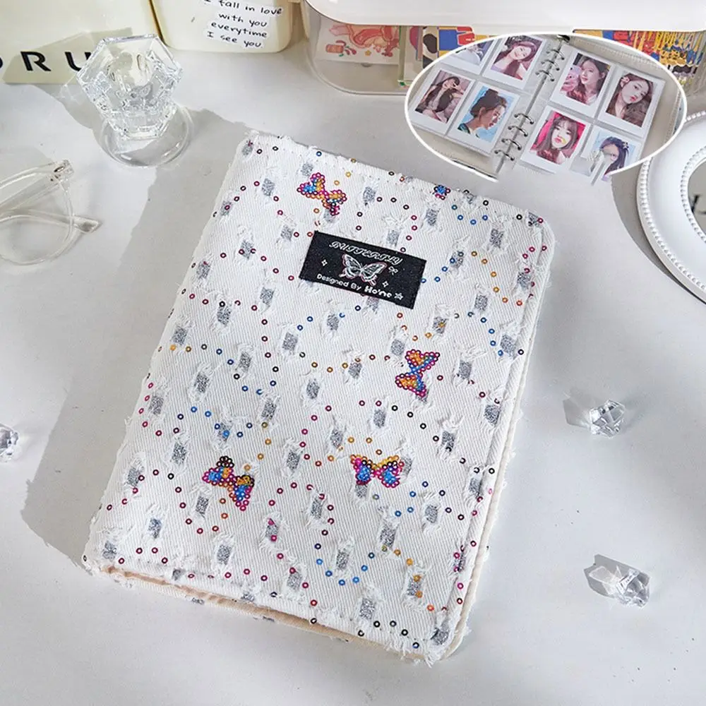 

Loose-leaf Cowboy Photo Album Butterfly Exquisite Butterfly Postcard Holder Korean Anti-scratch Idol Card Storage Collect Book