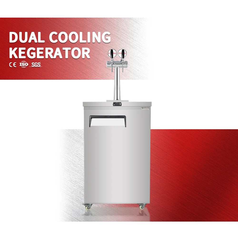 Stainless Steel Kegerator Beer Dispenser Wholesale Party Draft Beer Machine With Front Tap For Refrigeration