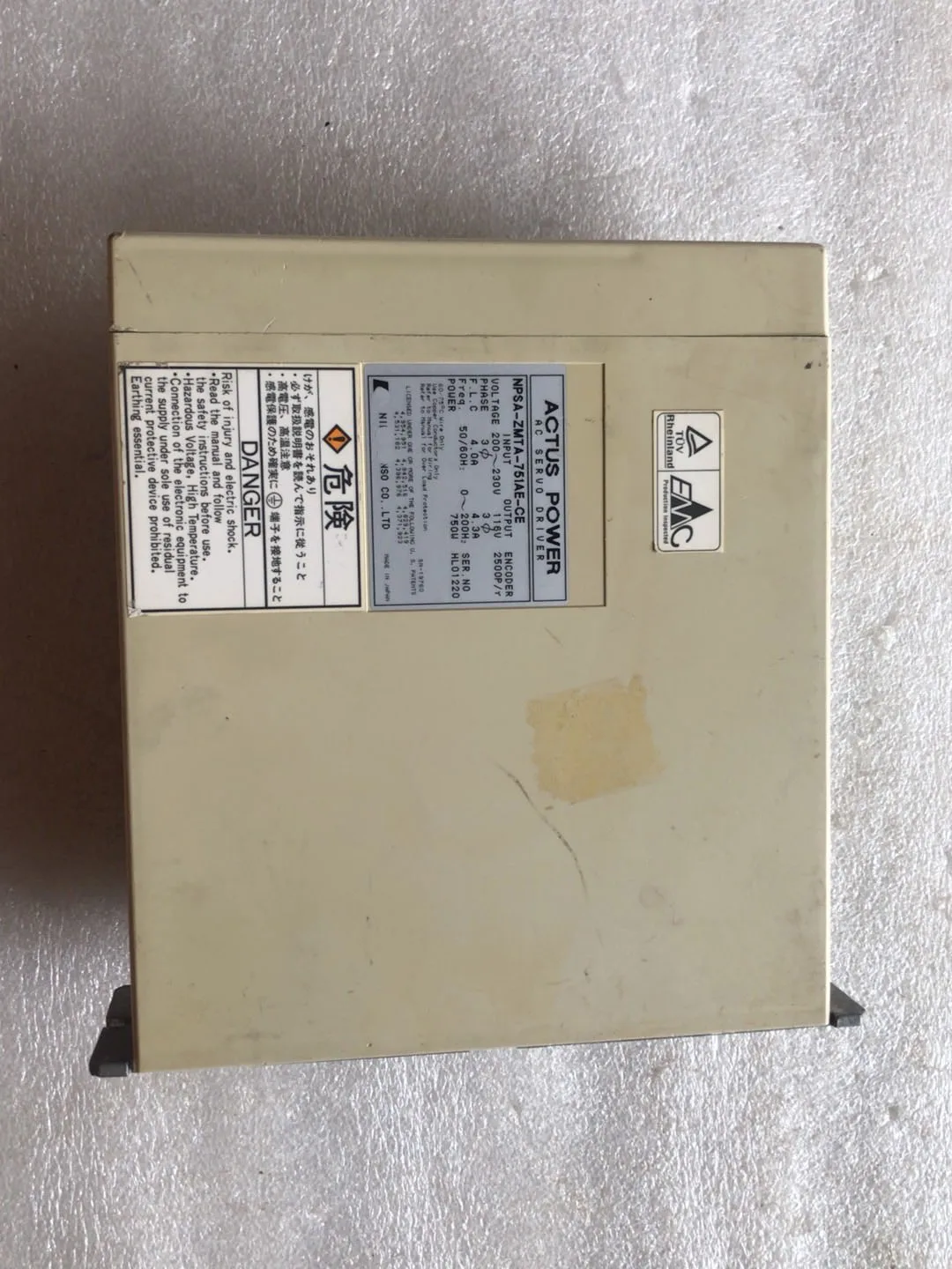 NPSA-ZMTA-751AE-CE Servo Drive for NIKKI DENSO NPSA-ZMTA-751AE-CE