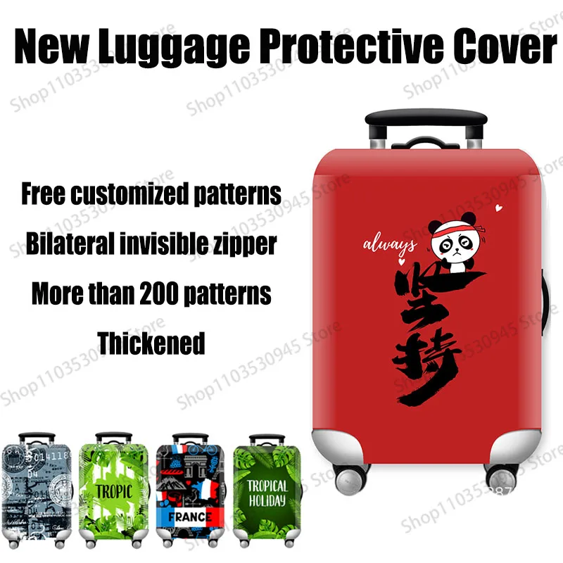 

Thick Elastic Cartoon Luggage Protective Cover Zipper Suit For 18-32 Inch Bag Suitcase Covers Trolley Cover Travel Accessories