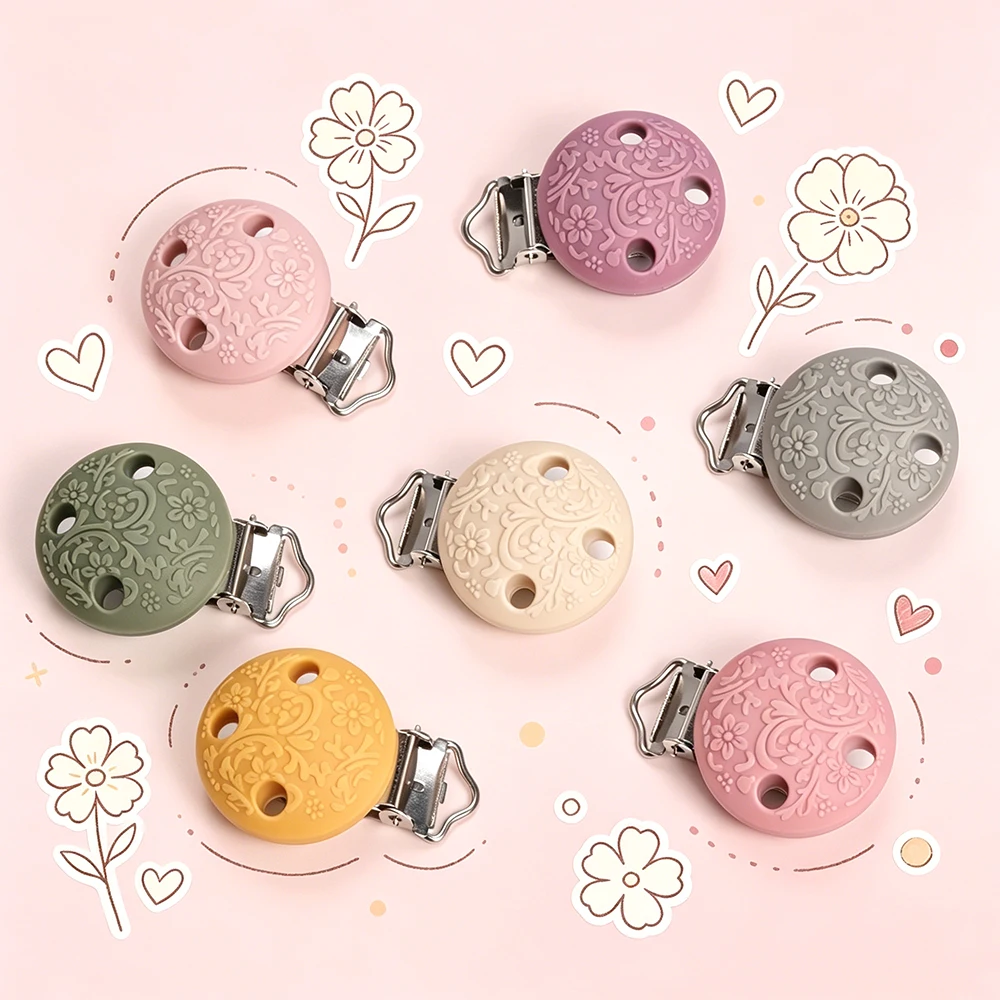 LOFCA 6Pcs/Lot New Colors With Silicone Round Shaped Carving Clips Jewelry Creation Clip Tools For Necklace Jewelry Accessories