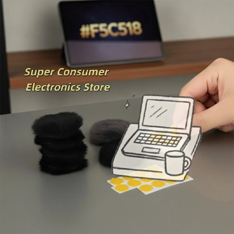 Furry Soft Lavalier Microphone Covers 1Set Reusable Windproof Includes Sticker for Event Recording Mobile Streaming