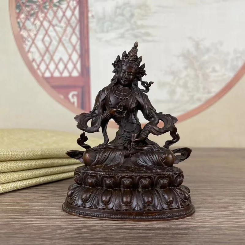 Various antique-style copper Nepalese Tibetan Yellow Wealth home ornaments for opening ceremonies and worship of the God of
