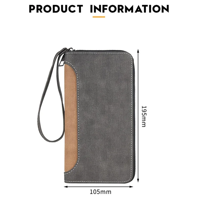 Men'S Long Wallet Fashion Multiple Card Slots Slim Thin Purse Moneybag Designer Coins Bag