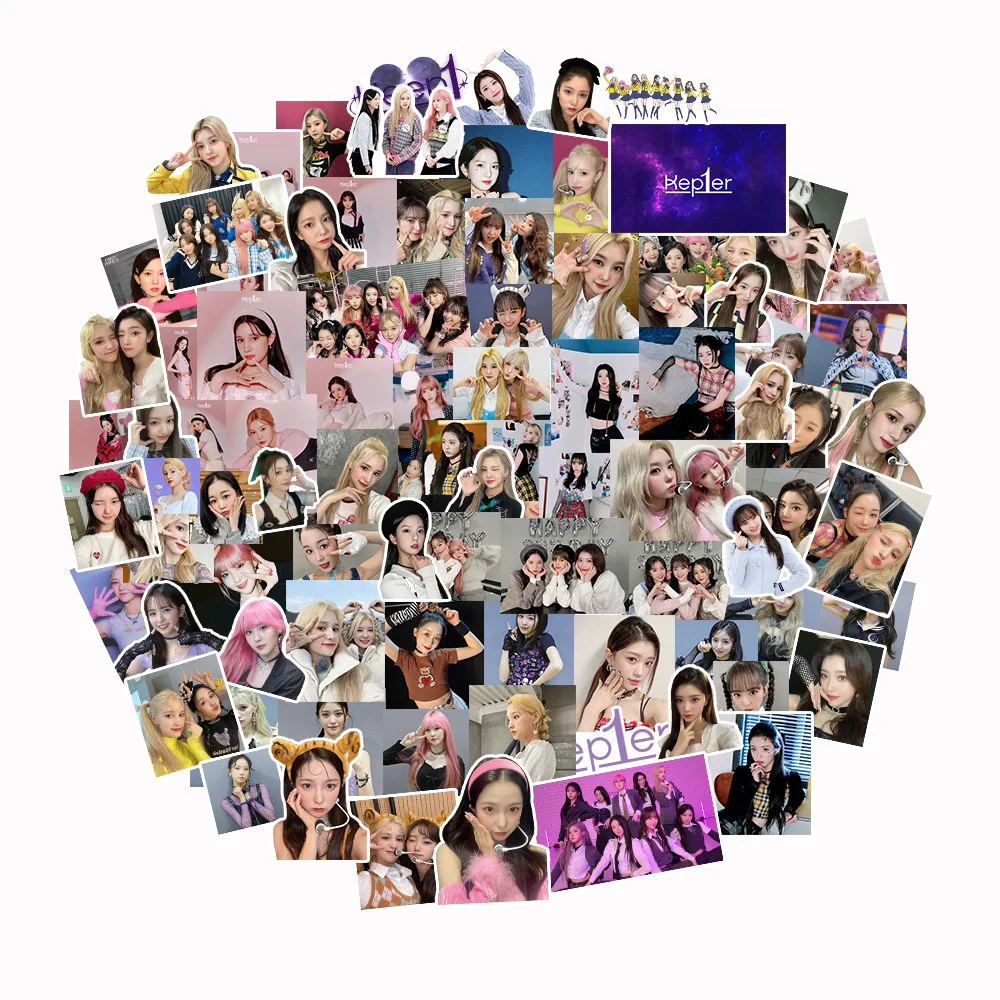 100pcs/set Kpop Kep1er Sticker Postcard New Album Korean Fashion Cute Group Idol Cards Photo Prints Pictures Fans Gift Stickers