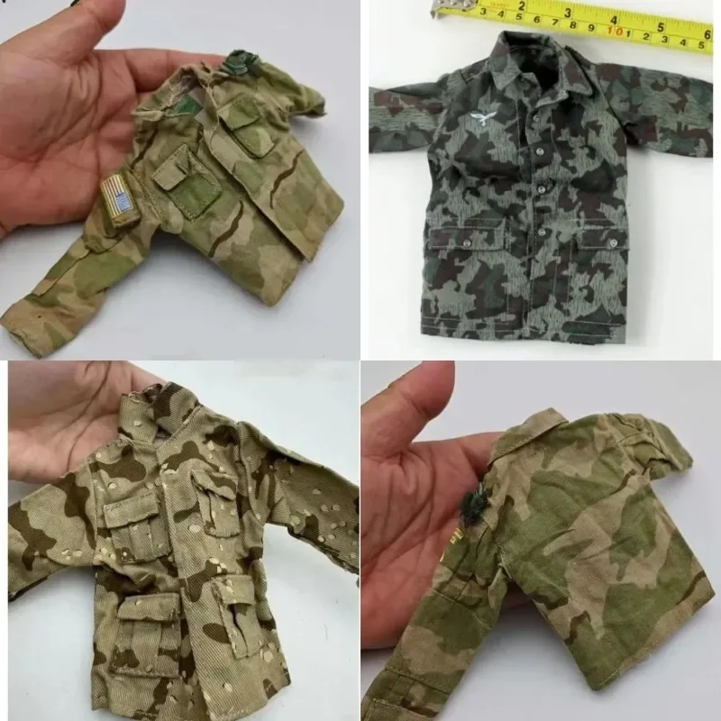 Suéter masculino a escala 1/6, uniforme del ejército alemán de la Segunda Guerra Mundial, Tops, abrigo de manga larga, chaqueta, modelo de ropa para muñeca de cuerpo de soldado de 12"