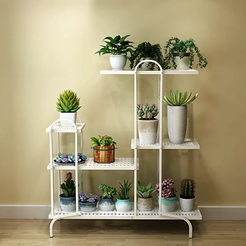 

Designer Decoration Aesthetics Modern Flower Rack Unique Living Room Balcony Plant Flower Pot Rack Trendy Muebles Furniture