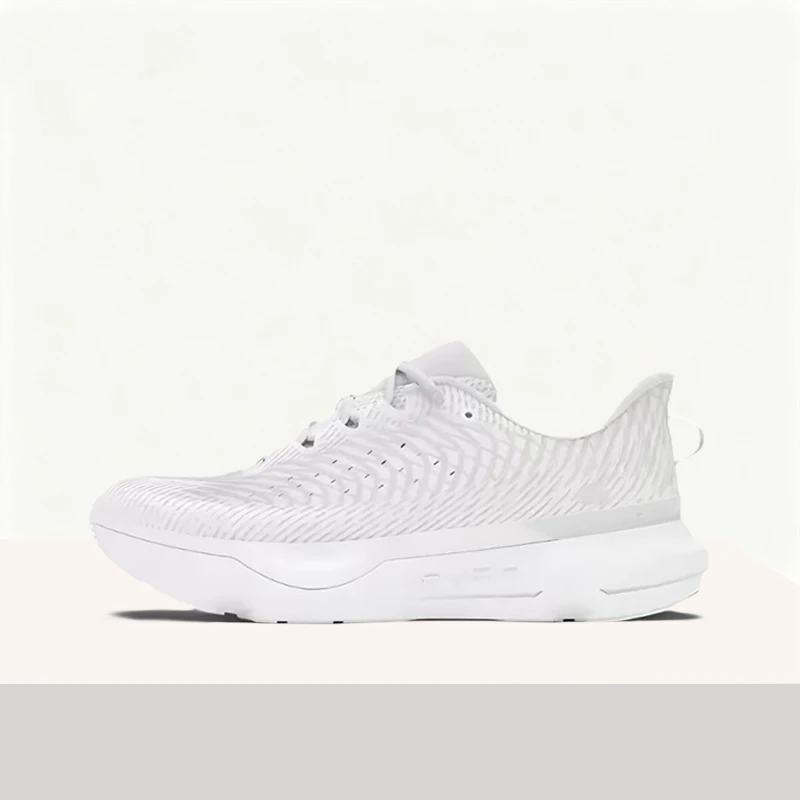 Under Armour Infinite Pro White Snug Fit Supportive Responsive Durable Casual Low-Top Lace-Up Running Comfort Shoe 3027190-100