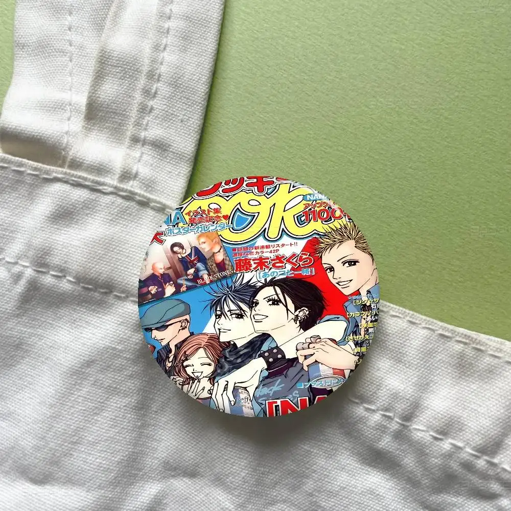 NAna Anime Black S-Stone 58mm Cute Series Pins Funny Badge Interesting Cartoon Animals Brooches Backpack Clothes Gift Accessory view 6