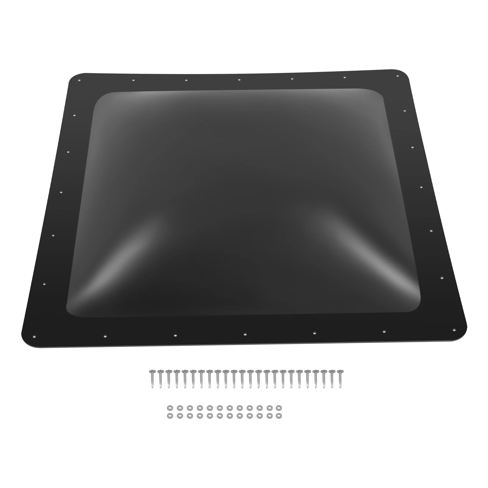 قبة خارجية كوة RV مقاس 26 × 26 بوصة باللون الأسود، كوة تخييم، كوة تركيب علوية، للمركبات الترفيهية العالمية، المعسكر، 66 × 66 سم #4