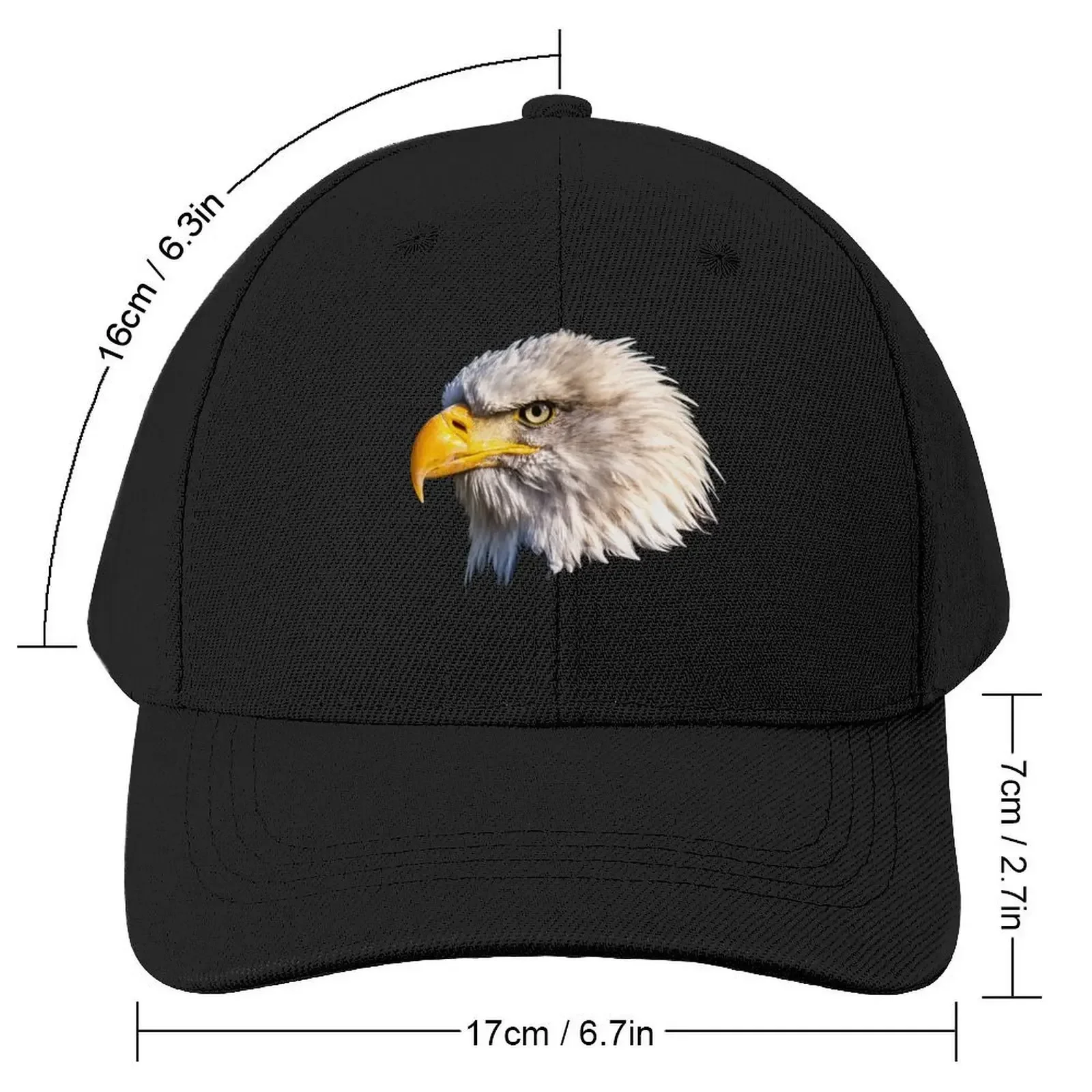 Bald eagle head - eagle art Baseball Cap luxury caps Rave Wild Ball Hat Men Golf Wear Women's