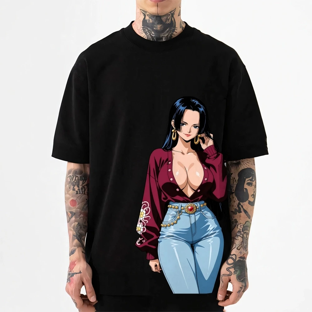 One Piece Boa Hancock Japanese Style Classic Tee High-quality Streetwear Men's Clothing Women's Clothing 2026 Summer New T Shirt