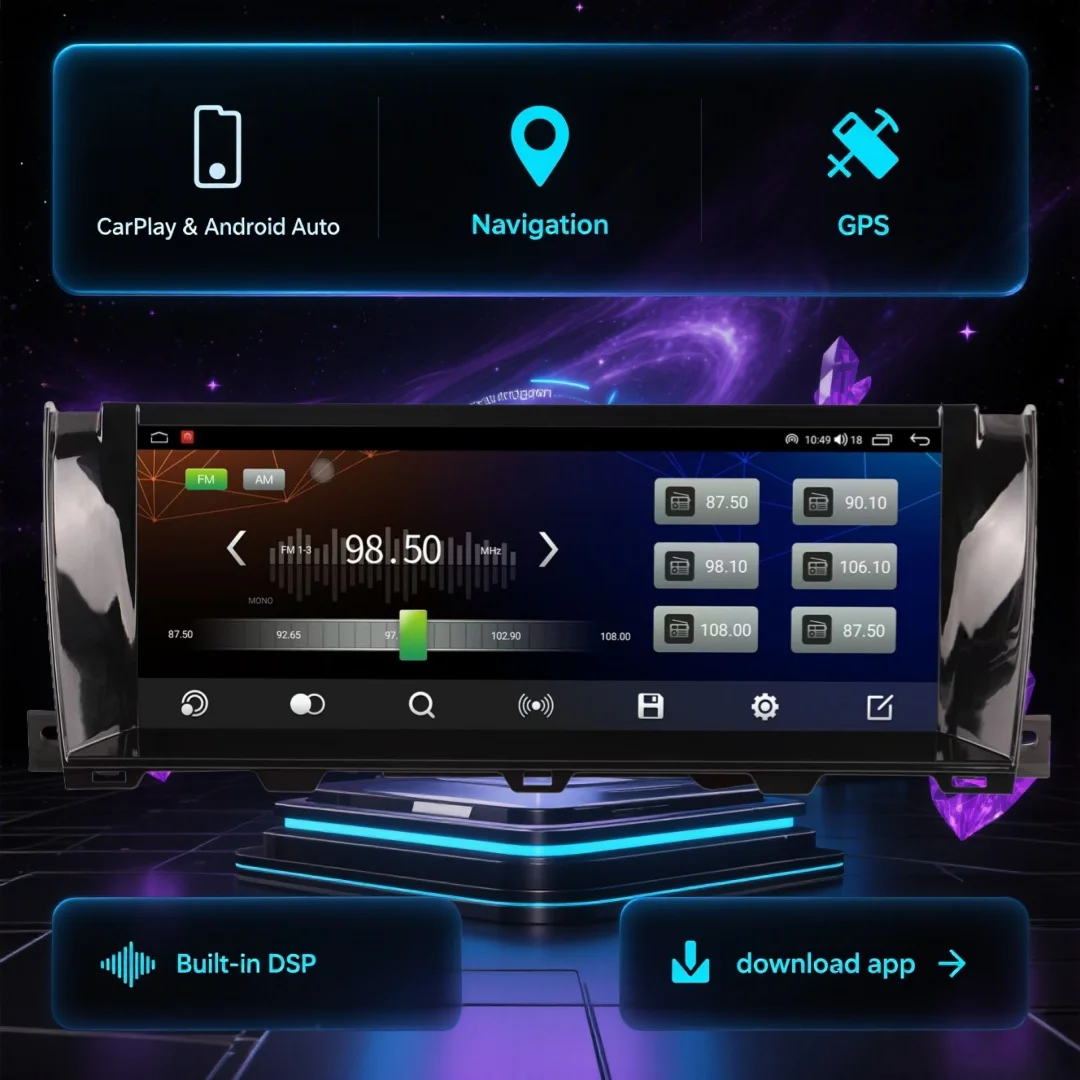 

10.25“ For Rolls Royce Ghost 2010-2018 Wireless Carplay Android14 GPS Navigation Autoradio Automotive Multimedia Radio Head Uni