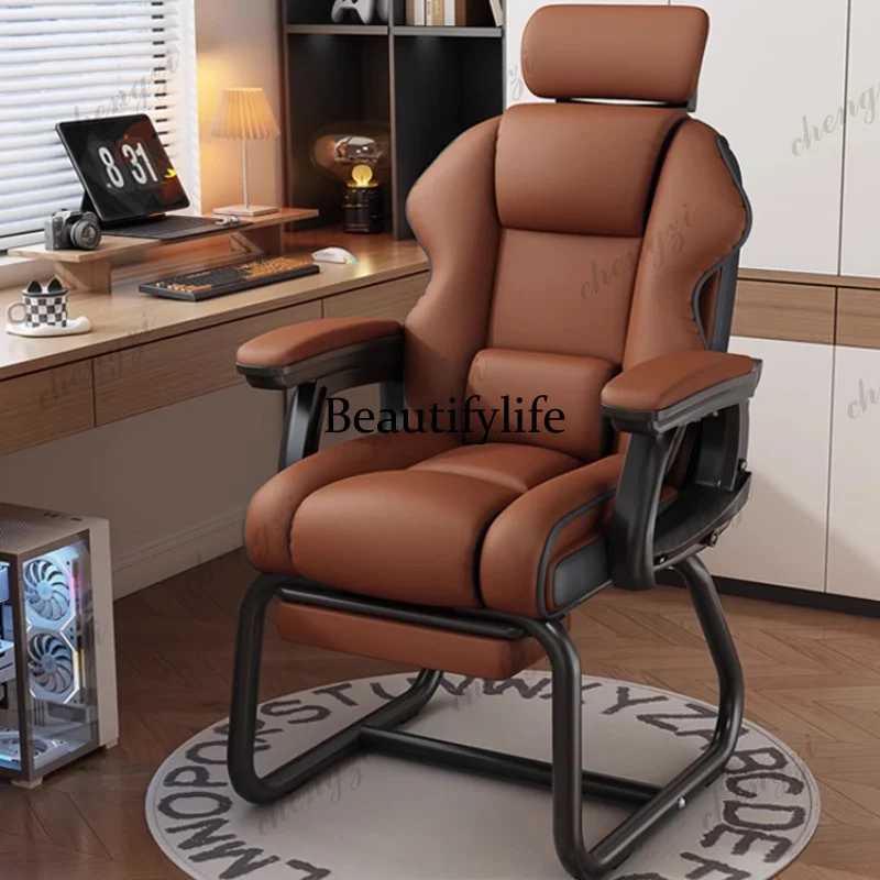 

Pillow Wheel Office Chair Armrest Soft Leather Relaxing Office Chair Mesh Comfortable Silla De Escritorio Office Furniture