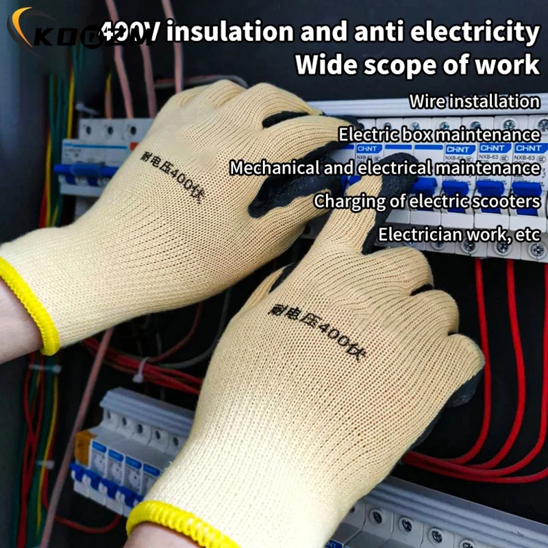 1Pair Electrician Work Gloves Protective Tool 400v Insulating Gloves Anti-electricity Low Voltage Security Protection Gloves