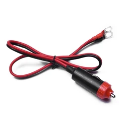 Adaptador de encendedor de cigarrillos de 1,8 M para coche, Cable de alimentación de 12V-24V con Cable de 50cm, aplicable al enchufe del encendedor de cigarrillos