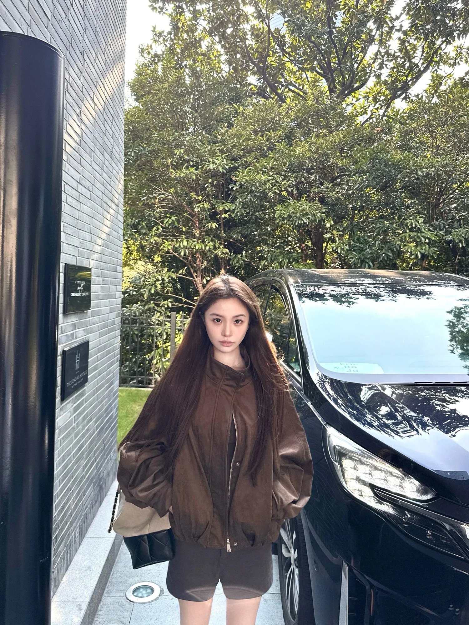 YUYUREAL Giacca da Moto Trendy in Pelle Scamosciata PU da Donna, Capospalla alla Moda per il Pendolarismo, con Cerniera e Maniche Lunghe