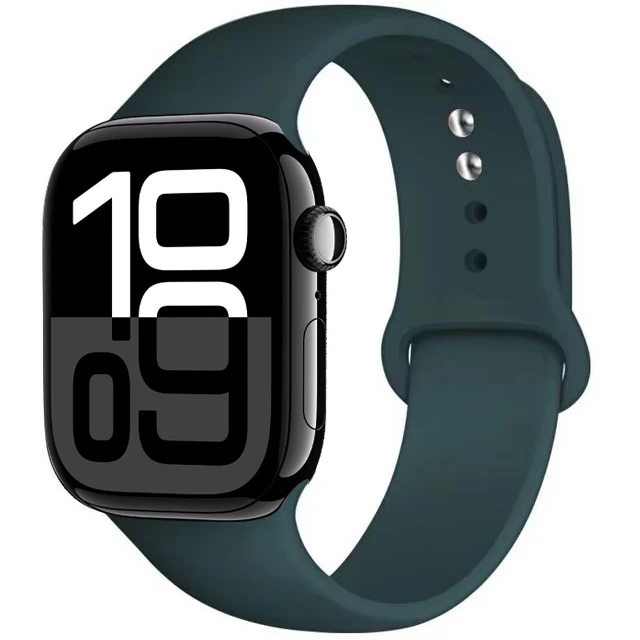 Straps For Apple Watch 10 Band 42mm 46mm 44mm 40mm 45mm 41mm Ultra 49mm Silicone correa bracelet Apple watch series 9 7 8 se 5 6