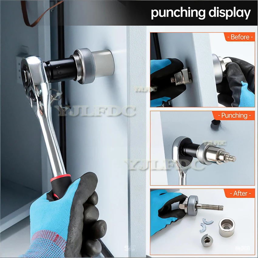 Manual Knockout Punch Kit Portable Hole Making Tool MK-60 range from 1/2