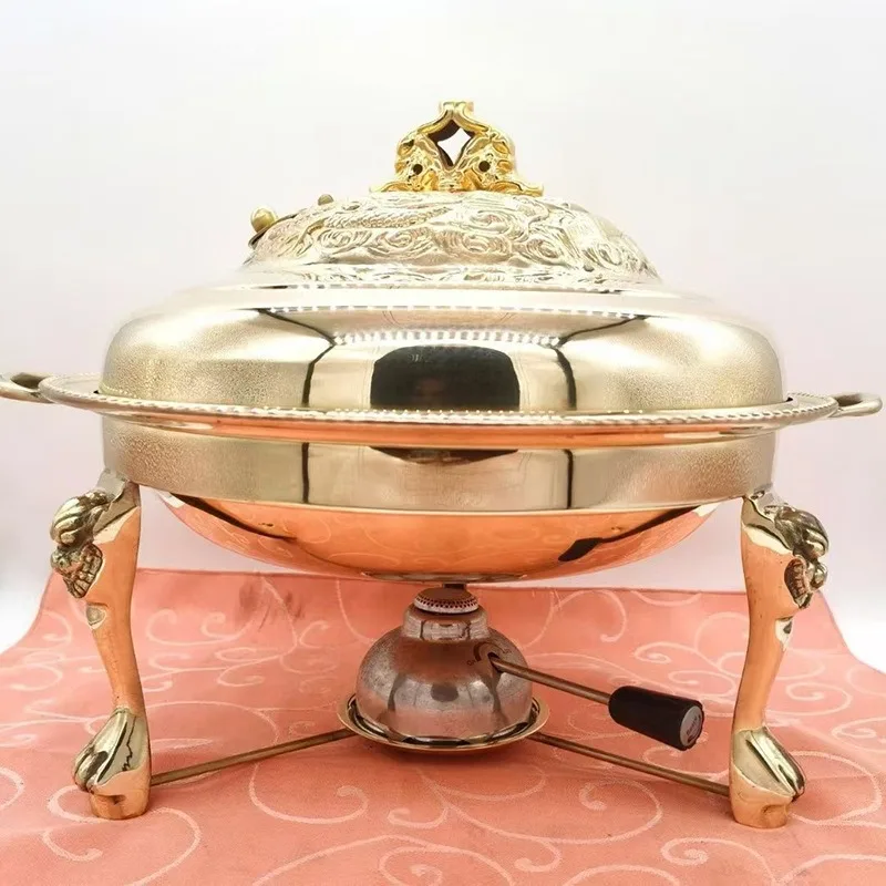 Copper stove hot dish hot pot, buffet stove, restaurant insulation pot