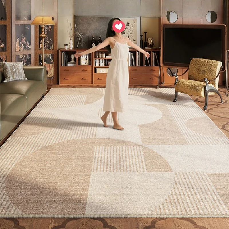 Modern Abstract Art Living Room Rug Irregular Line Design Bedroom Carpet Minimalist Cream Style Home Decor Coffee Table Mats 러그