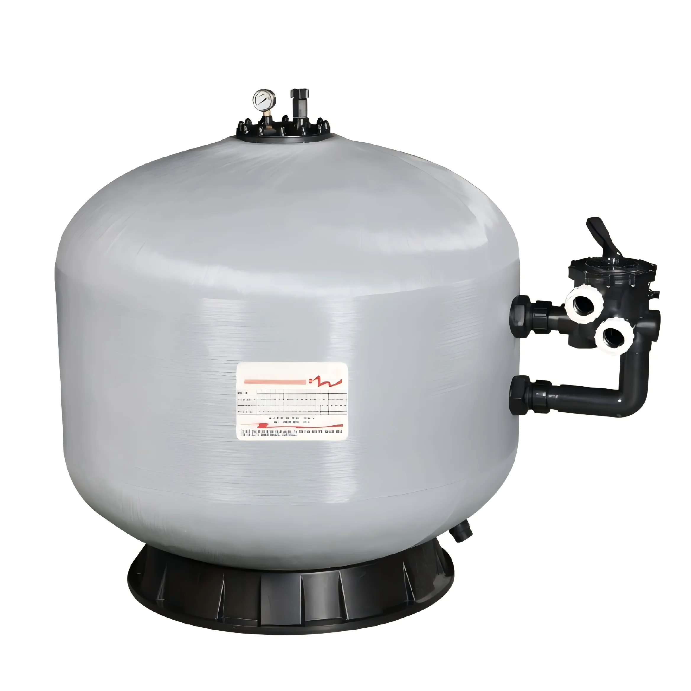 1050mm Fiberglass Side Mount Sand Filter Commercial Swimming Pool Water Filtration System with Multiport Valve
