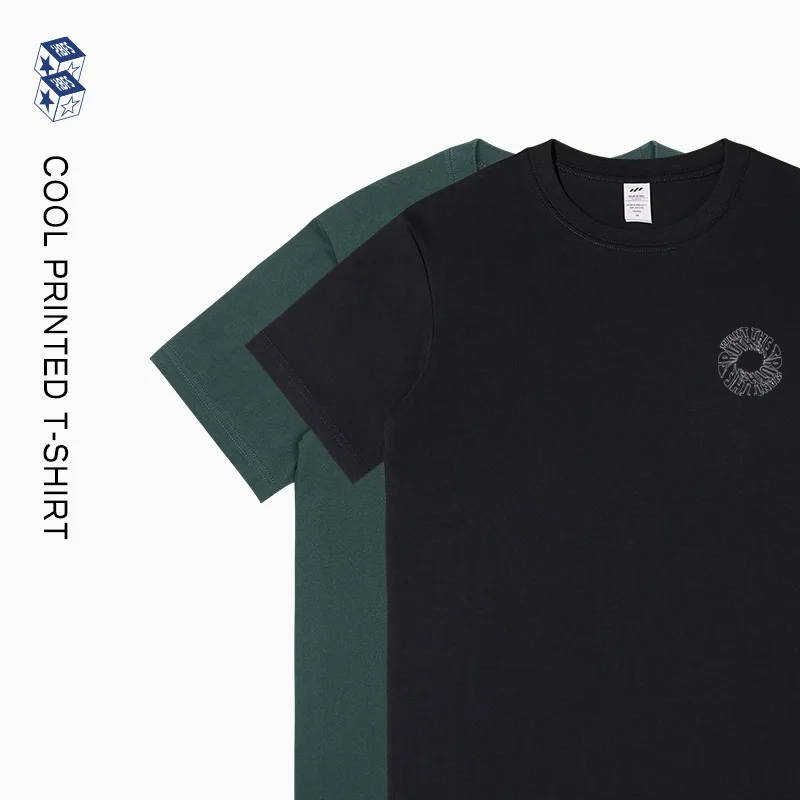 

Street Hipsters Letter Printing Crew Neck T-shirt Summer Niche Design Sense Cool Boy Wear Pure Cotton Short Graphic T Shirts