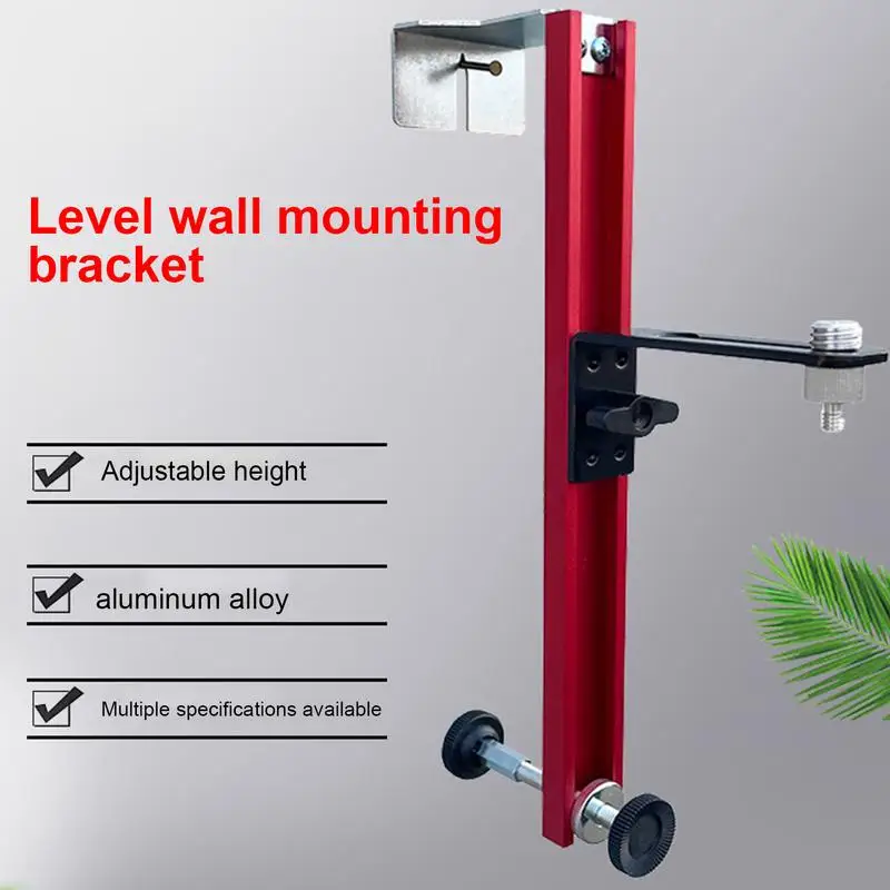 

Level Holder Mount Aluminum Alloy Wall Mount Level Stand Adjustable Multifunctional Stable Triangular Structure Level Support