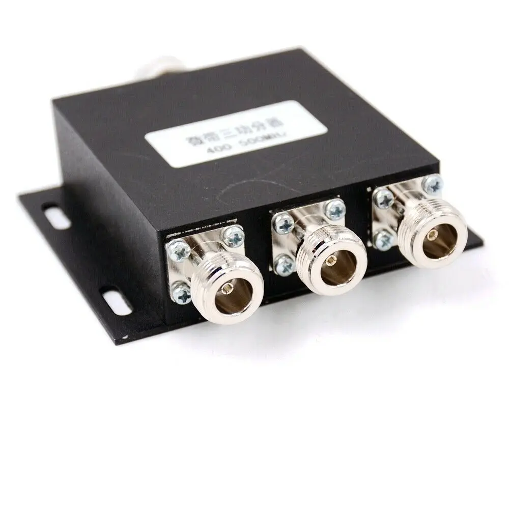Divisor de Energia para Repetidor de Rádio, Divisor para Estação Base Móvel, 3 Vias, UHF, 400-500MHz, Tipo N/F, Rádios Comunicação